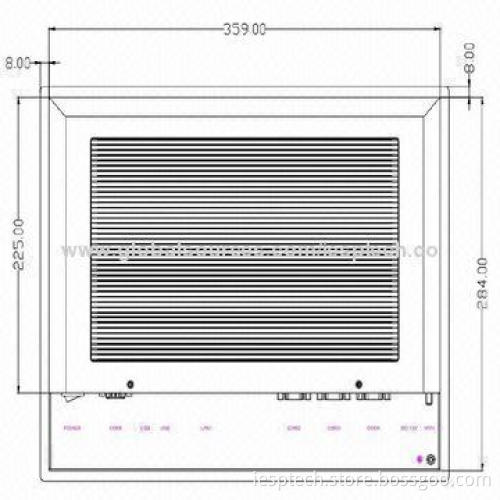 All-in-one Panel PC, 15" LCD, Core 2 Duo P7550 CPU/2GB/320GB, 6xCOM/4xUSB/2xGLAN, Fanless Design